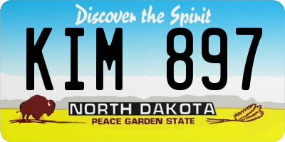 ND license plate KIM897
