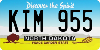 ND license plate KIM955
