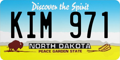 ND license plate KIM971
