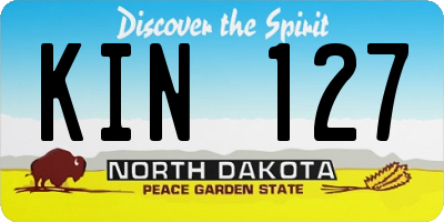 ND license plate KIN127