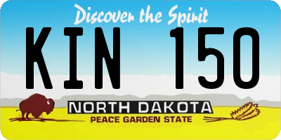 ND license plate KIN150