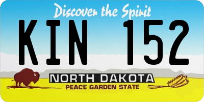 ND license plate KIN152