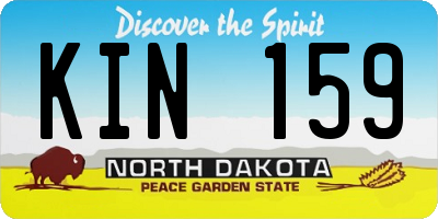 ND license plate KIN159
