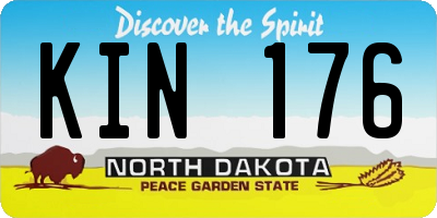 ND license plate KIN176