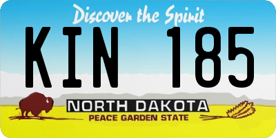 ND license plate KIN185