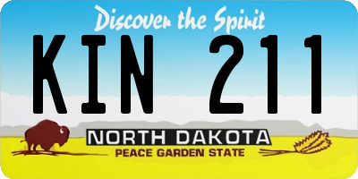 ND license plate KIN211