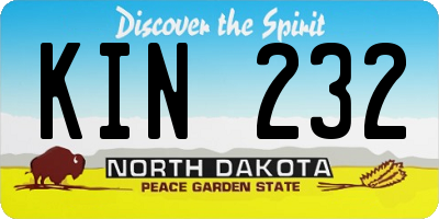 ND license plate KIN232