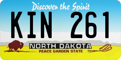ND license plate KIN261