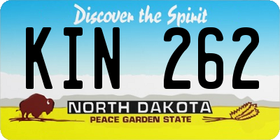 ND license plate KIN262