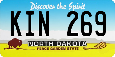 ND license plate KIN269