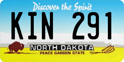 ND license plate KIN291
