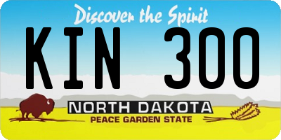 ND license plate KIN300