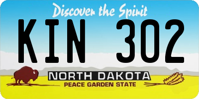 ND license plate KIN302