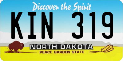 ND license plate KIN319