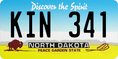 ND license plate KIN341