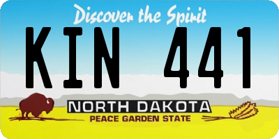 ND license plate KIN441
