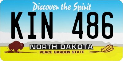 ND license plate KIN486