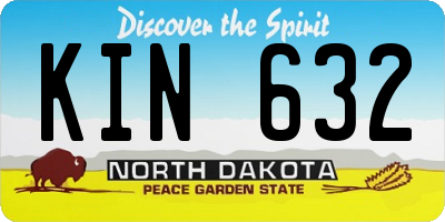ND license plate KIN632