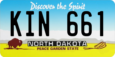 ND license plate KIN661