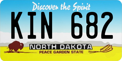 ND license plate KIN682