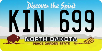 ND license plate KIN699
