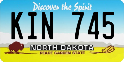 ND license plate KIN745