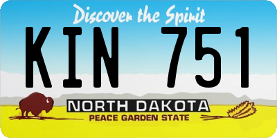 ND license plate KIN751