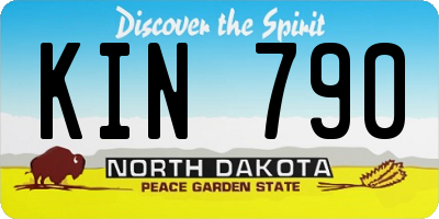 ND license plate KIN790