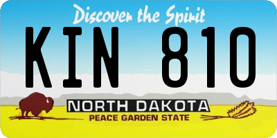 ND license plate KIN810