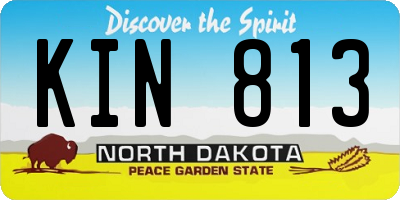 ND license plate KIN813
