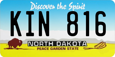 ND license plate KIN816