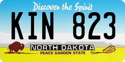 ND license plate KIN823