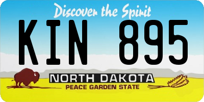 ND license plate KIN895