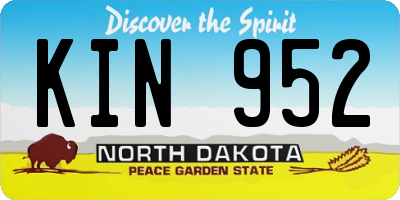 ND license plate KIN952