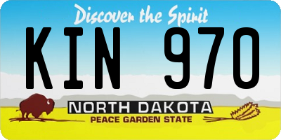 ND license plate KIN970