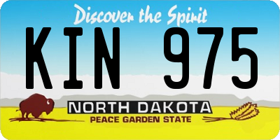 ND license plate KIN975