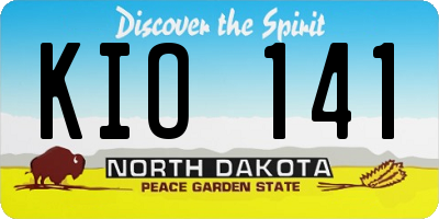 ND license plate KIO141