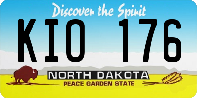 ND license plate KIO176