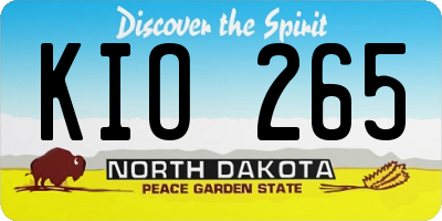 ND license plate KIO265