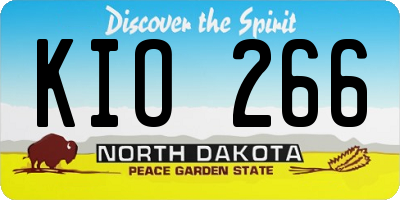 ND license plate KIO266