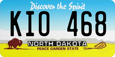 ND license plate KIO468