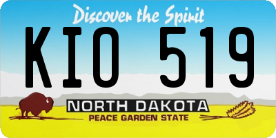 ND license plate KIO519