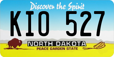 ND license plate KIO527
