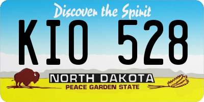 ND license plate KIO528