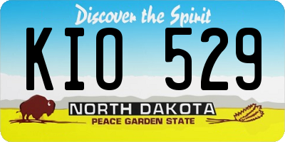 ND license plate KIO529