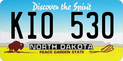 ND license plate KIO530