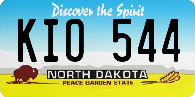 ND license plate KIO544