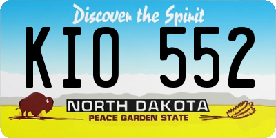 ND license plate KIO552