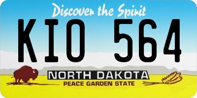 ND license plate KIO564
