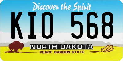 ND license plate KIO568